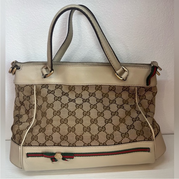 Gucci GG Canvas Mayfair Tote Bag EUC